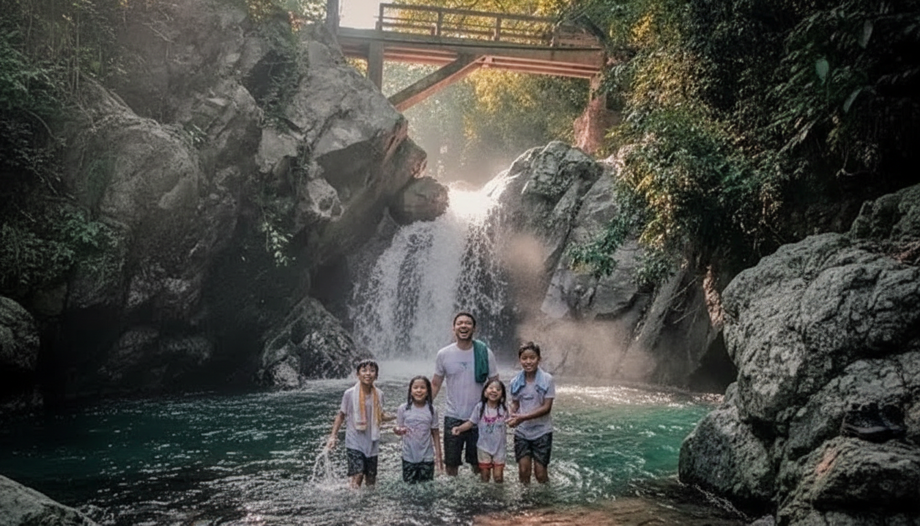 Paket Trekking Ramah Anak: Curug Putri Kencana & Love (Rute Landai)